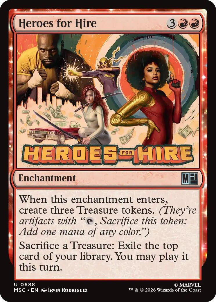Image for Heroes for Hire (Commander: Marvel Super Heroes) (688) (MSC) - Magic: The Gathering