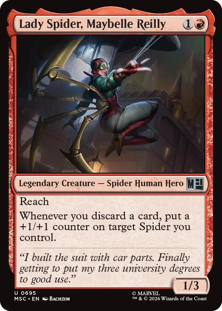 Image for Lady Spider, Maybelle Reilly (Commander: Marvel Super Heroes) (695) (MSC) - Magic: The Gathering