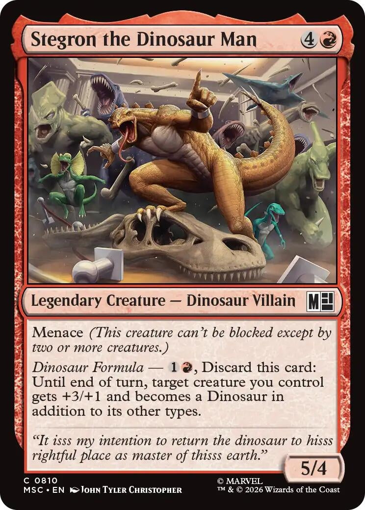 Image for Stegron the Dinosaur Man (Commander: Marvel Super Heroes) (810) (MSC) - Magic: The Gathering