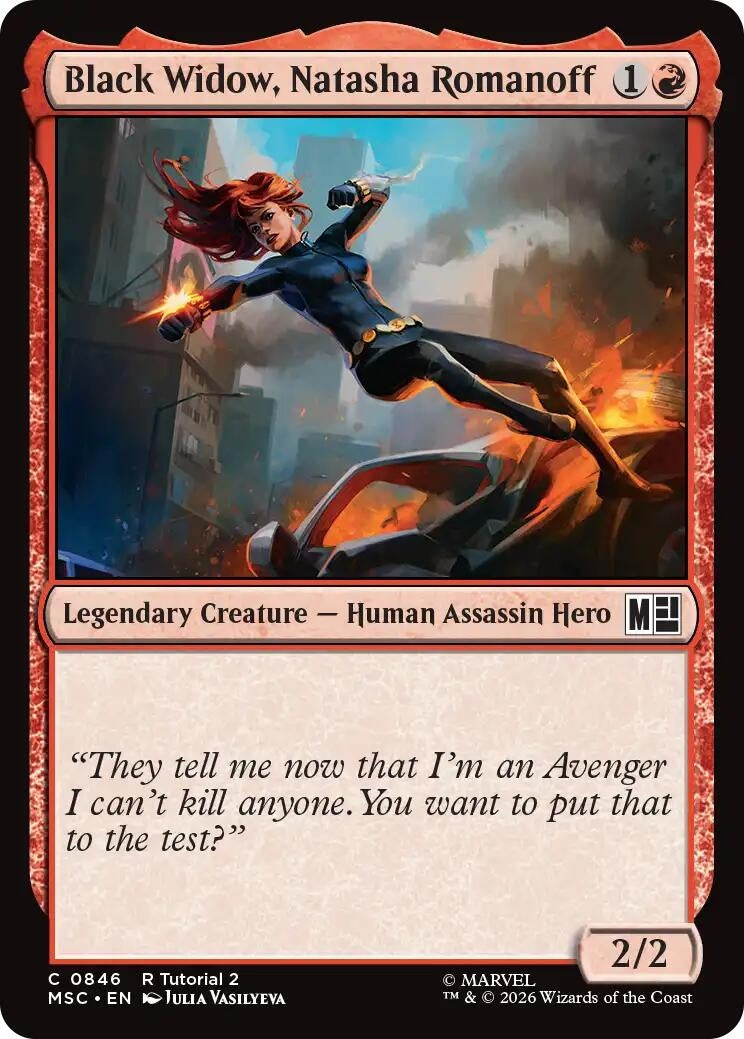 Image for Black Widow, Natasha Romanoff (0846) (Commander: Marvel Super Heroes) (846) (MSC) - Magic: The Gathering