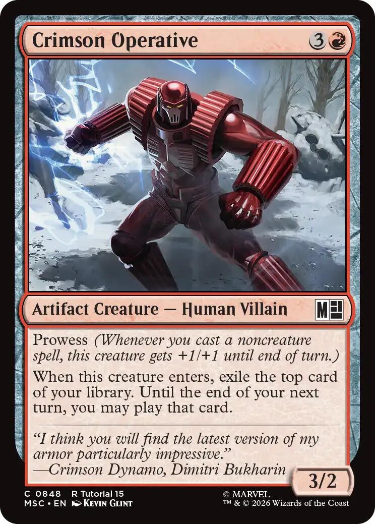 Image for Crimson Operative (Commander: Marvel Super Heroes) (848) (MSC) - Magic: The Gathering