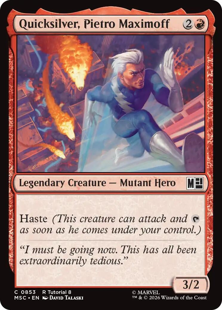 Image for Quicksilver, Pietro Maximoff (0853) (Commander: Marvel Super Heroes) (853) (MSC) - Magic: The Gathering