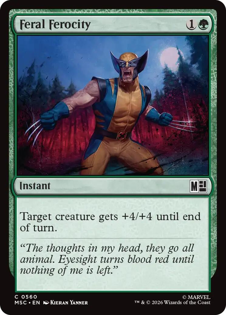 Image for Feral Ferocity (Commander: Marvel Super Heroes) (560) (MSC) - Magic: The Gathering