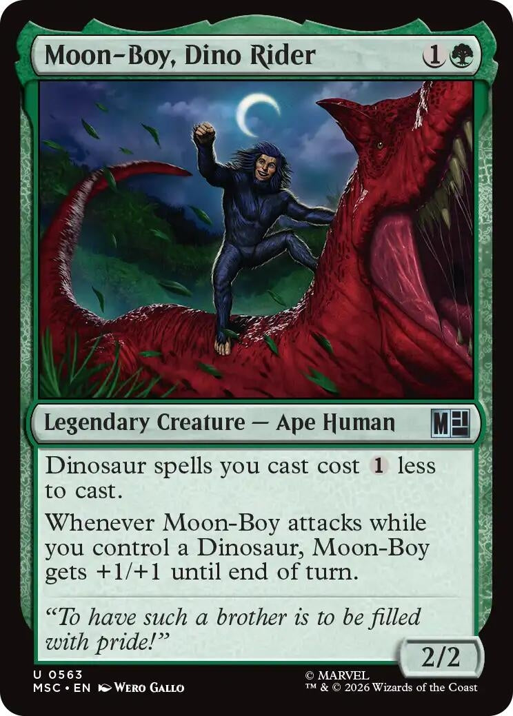 Image for Moon-Boy, Dino Rider (Commander: Marvel Super Heroes) (563) (MSC) - Magic: The Gathering