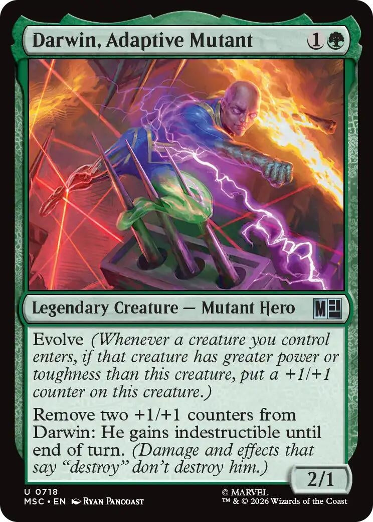 Image for Darwin, Adaptive Mutant (Commander: Marvel Super Heroes) (718) (MSC) - Magic: The Gathering