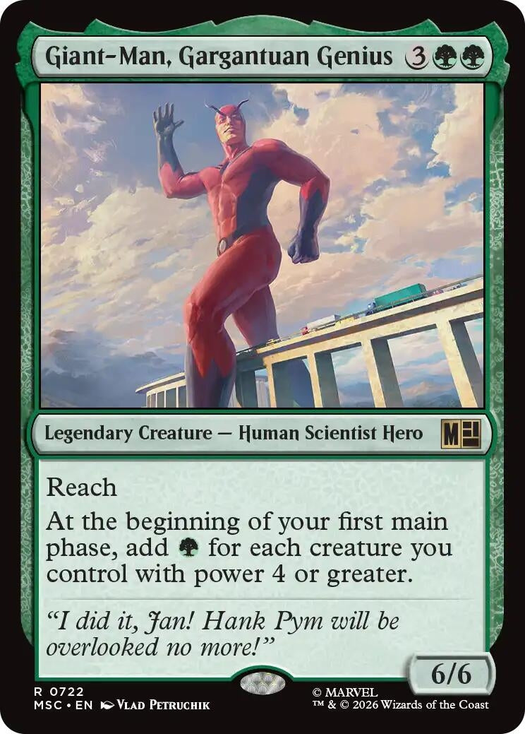 Image for Giant-Man, Gargantuan Genius (Commander: Marvel Super Heroes) (722) (MSC) - Magic: The Gathering