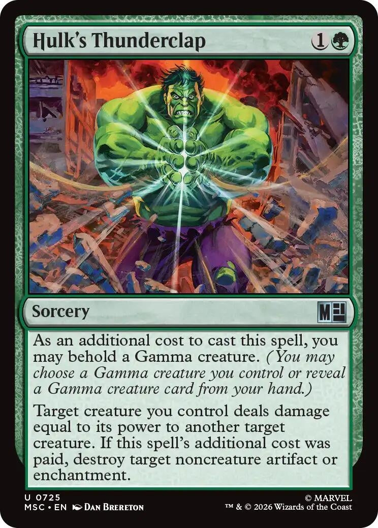 Image for Hulk's Thunderclap (Commander: Marvel Super Heroes) (725) (MSC) - Magic: The Gathering
