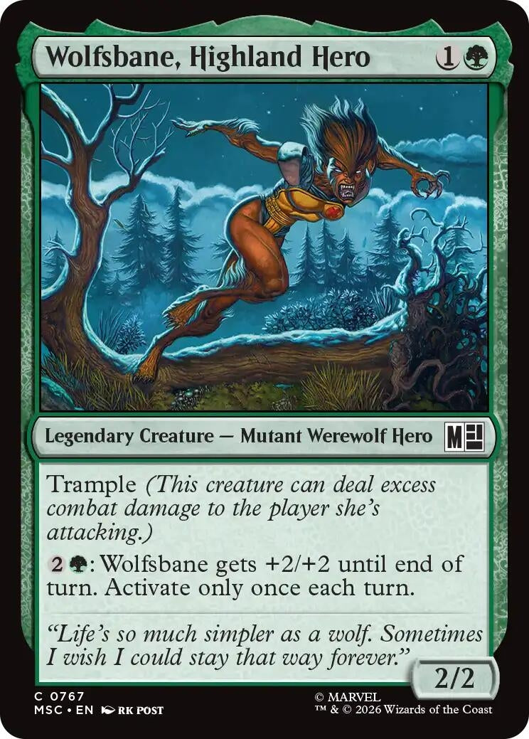 Image for Wolfsbane, Highland Hero (Commander: Marvel Super Heroes) (767) (MSC) - Magic: The Gathering