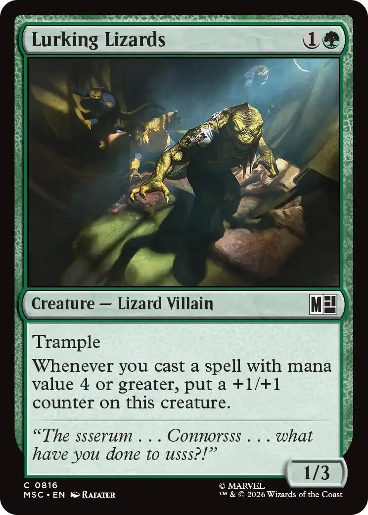 Image for Lurking Lizards (Commander: Marvel Super Heroes) (816) (MSC) - Magic: The Gathering