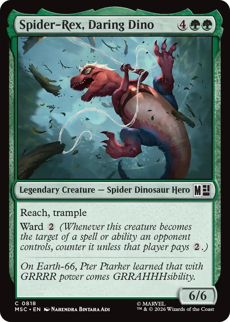 Image for Spider-Rex, Daring Dino (Commander: Marvel Super Heroes) (818) (MSC) - Magic: The Gathering