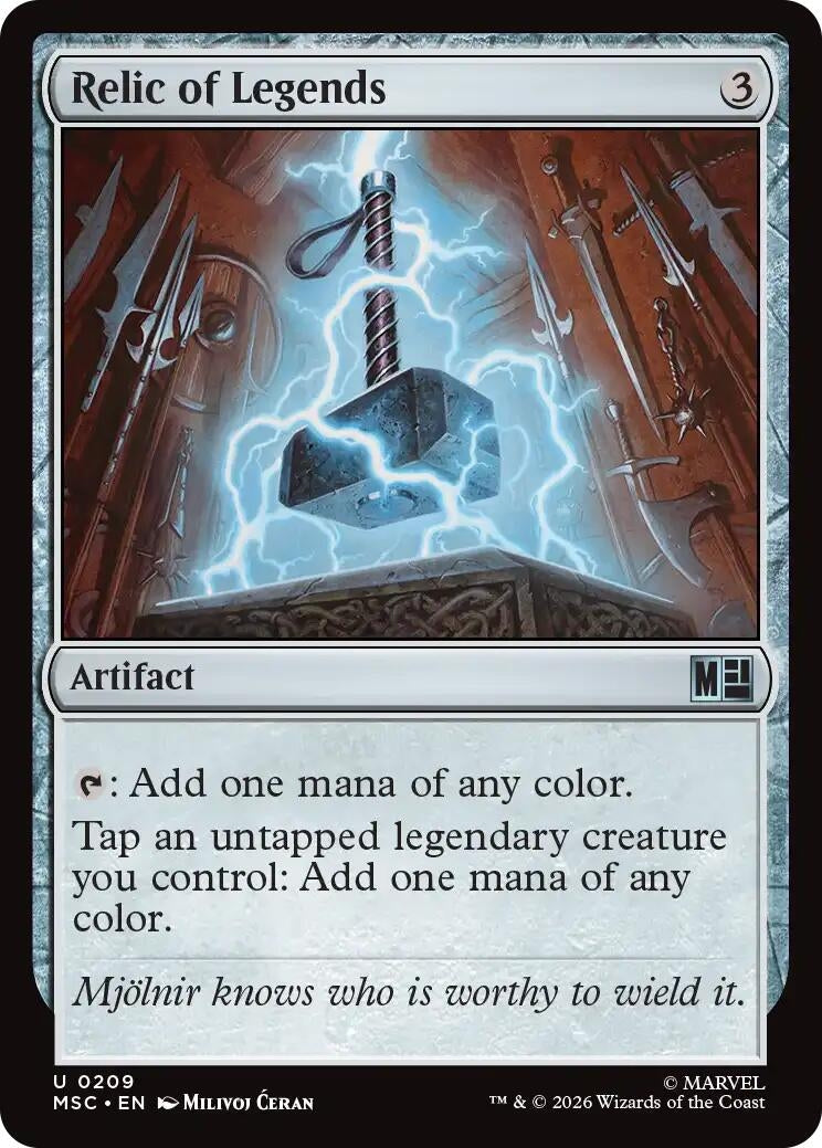 Image for Relic of Legends (Commander: Marvel Super Heroes) (209) (MSC) - Magic: The Gathering