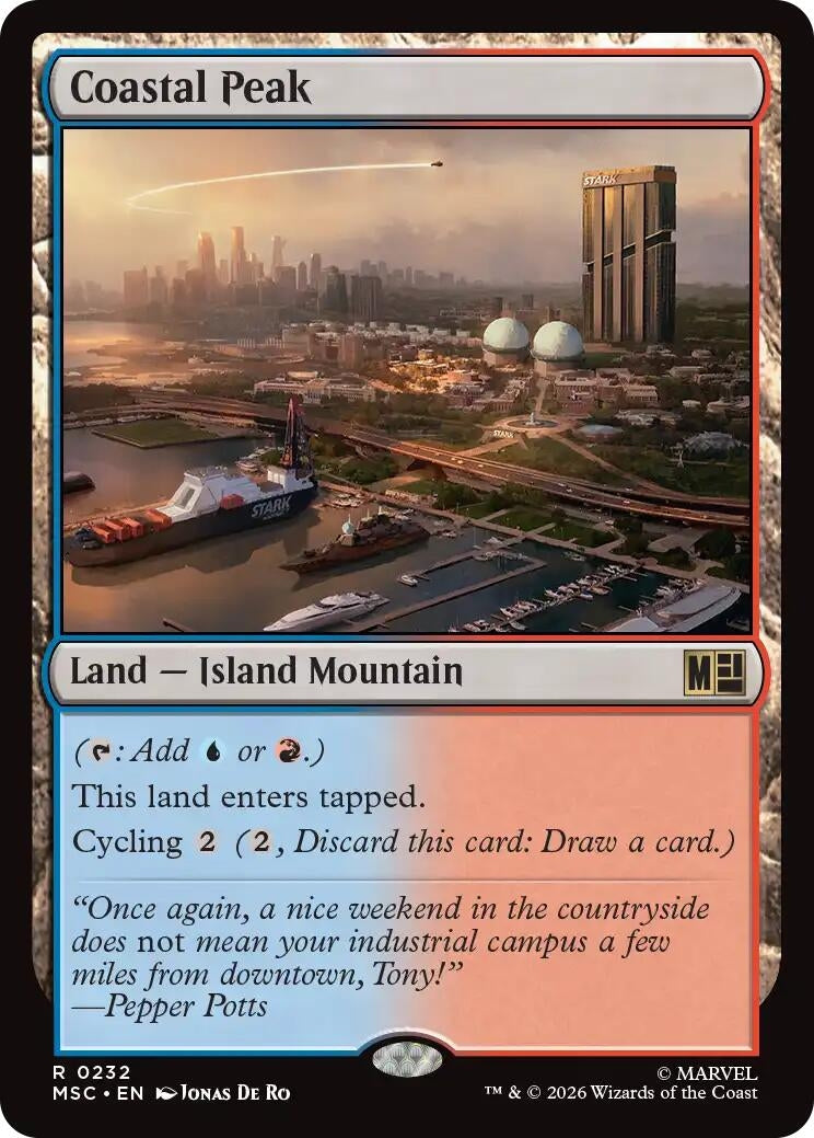 Image for Coastal Peak (Commander: Marvel Super Heroes) (232) (MSC) - Magic: The Gathering
