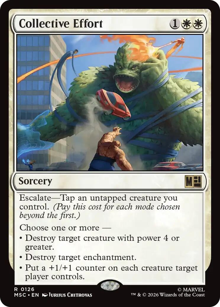 Image for Collective Effort (Commander: Marvel Super Heroes) (126) (MSC) - Magic: The Gathering