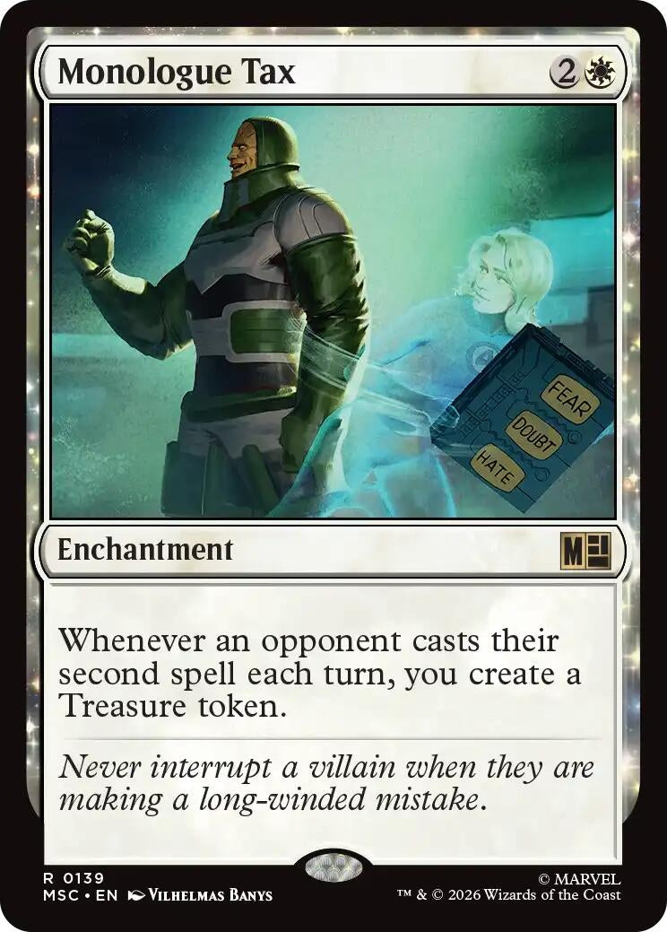 Image for Monologue Tax (Surge Foil) (Commander: Marvel Super Heroes) (139) (MSC) - Magic: The Gathering