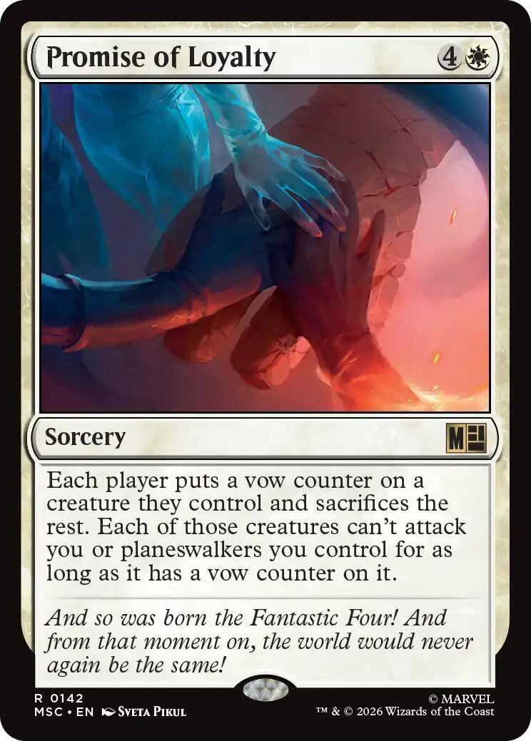 Image for Promise of Loyalty (Surge Foil) (Commander: Marvel Super Heroes) (142) (MSC) - Magic: The Gathering