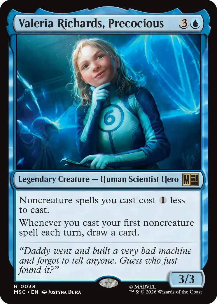 Image for Valeria Richards, Precocious (Surge Foil) (Commander: Marvel Super Heroes) (38) (MSC) - Magic: The Gathering
