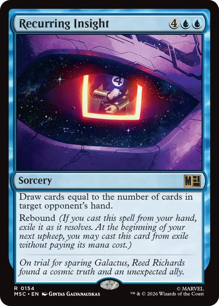 Image for Recurring Insight (Surge Foil) (Commander: Marvel Super Heroes) (154) (MSC) - Magic: The Gathering