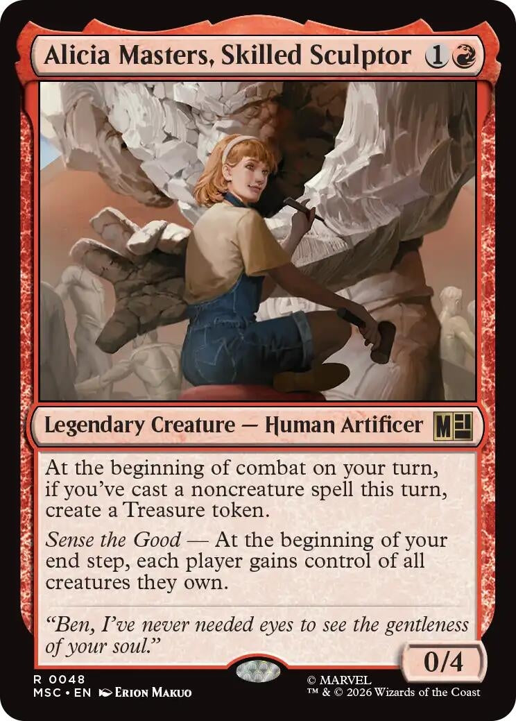 Image for Alicia Masters, Skilled Sculptor (Surge Foil) (Commander: Marvel Super Heroes) (48) (MSC) - Magic: The Gathering