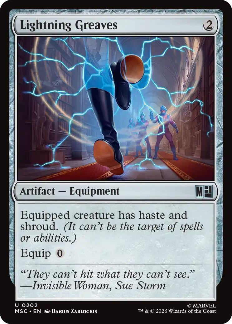 Image for Lightning Greaves (Commander: Marvel Super Heroes) (202) (MSC) - Magic: The Gathering