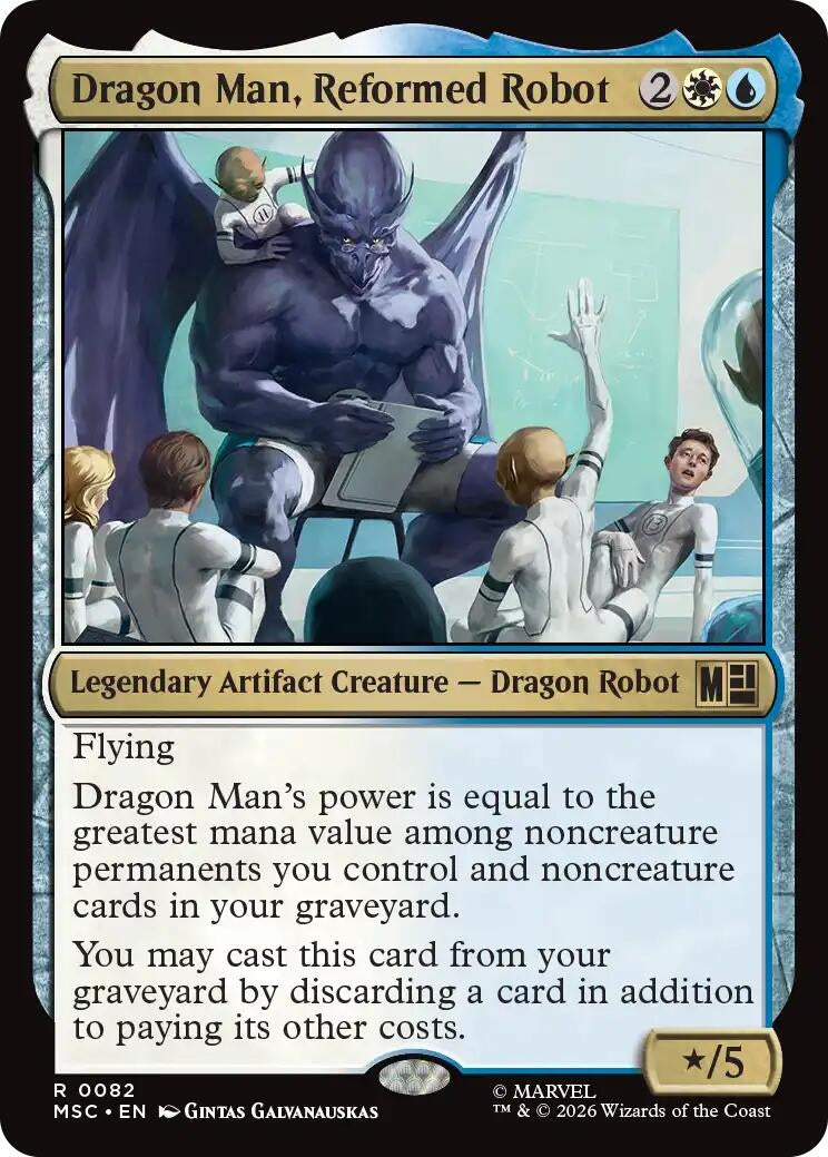 Image for Dragon Man, Reformed Robot (Surge Foil) (Commander: Marvel Super Heroes) (82) (MSC) - Magic: The Gathering