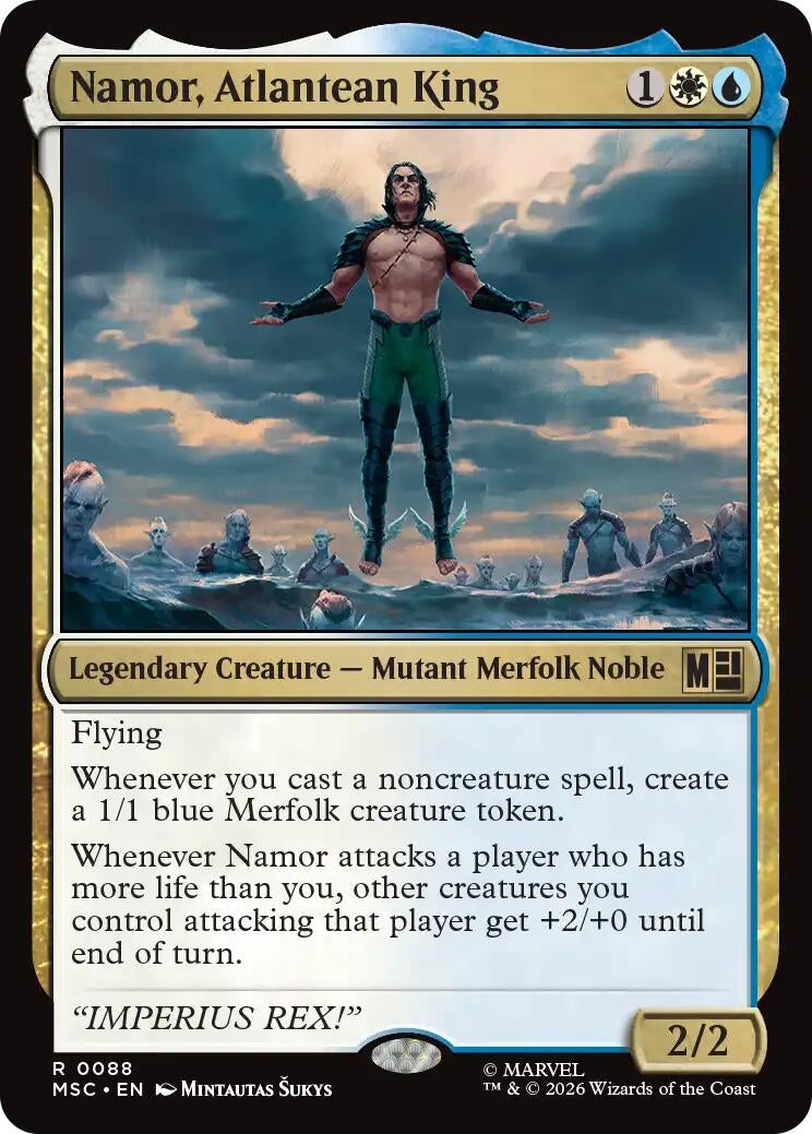 Image for Namor, Atlantean King (Surge Foil) (Commander: Marvel Super Heroes) (88) (MSC) - Magic: The Gathering