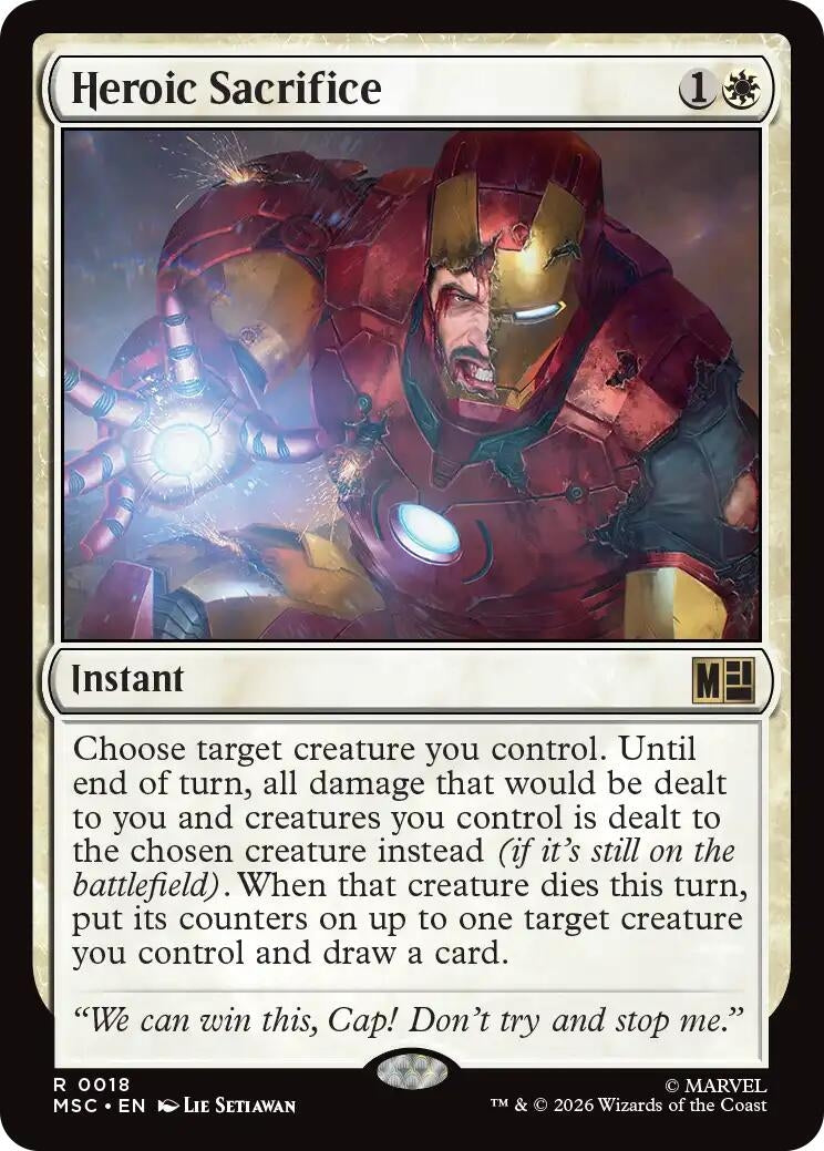 Image for Heroic Sacrifice (Surge Foil) (Commander: Marvel Super Heroes) (18) (MSC) - Magic: The Gathering