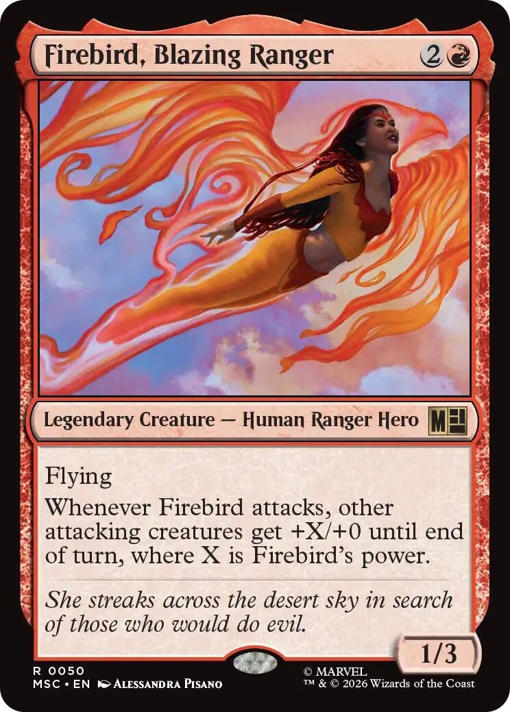 Image for Firebird, Blazing Ranger (Surge Foil) (Commander: Marvel Super Heroes) (50) (MSC) - Magic: The Gathering