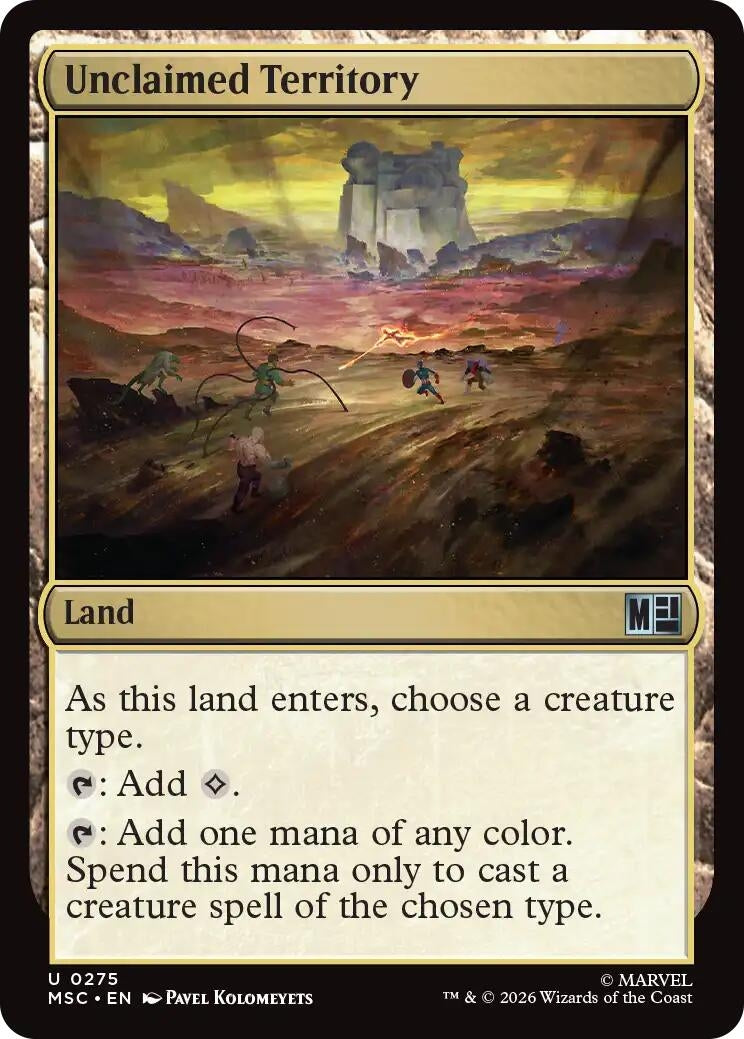 Image for Unclaimed Territory (Surge Foil) (Commander: Marvel Super Heroes) (275) (MSC) - Magic: The Gathering