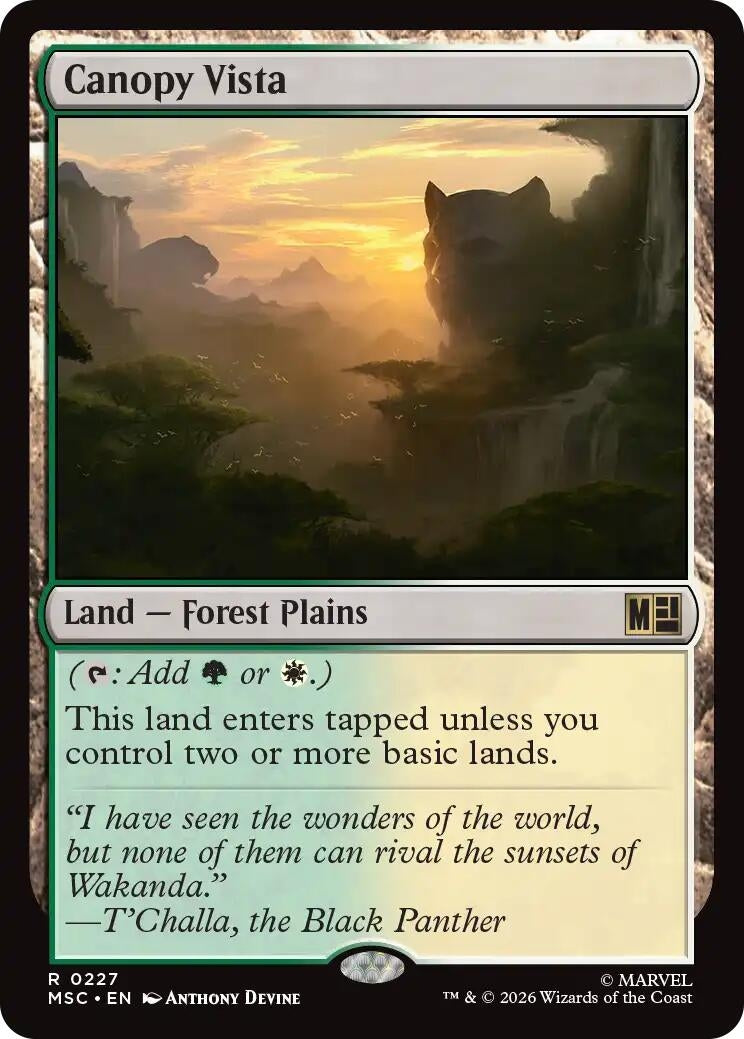 Image for Canopy Vista (Commander: Marvel Super Heroes) (227) (MSC) - Magic: The Gathering