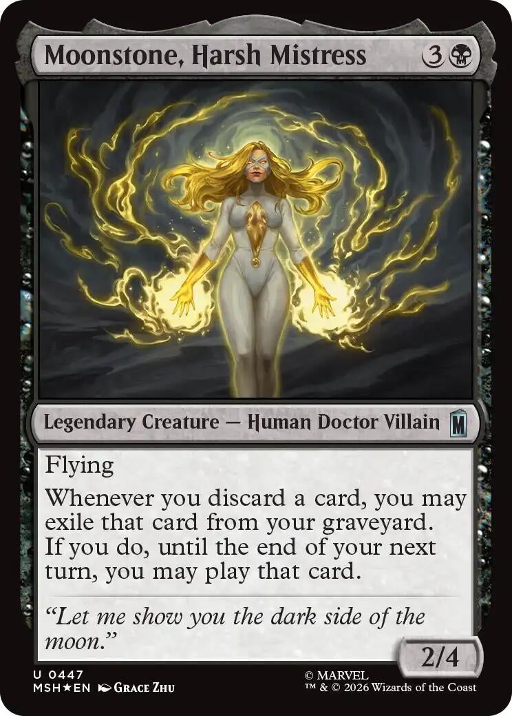 Image for Moonstone, Harsh Mistress (Surge Foil) (Marvel Super Heroes) (447) - Magic: The Gathering
