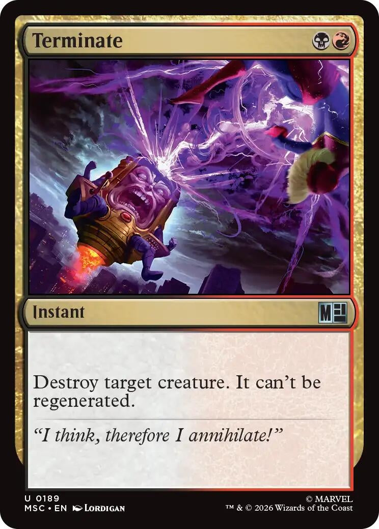 Image for Terminate (Commander: Marvel Super Heroes) (189) (MSC) - Magic: The Gathering