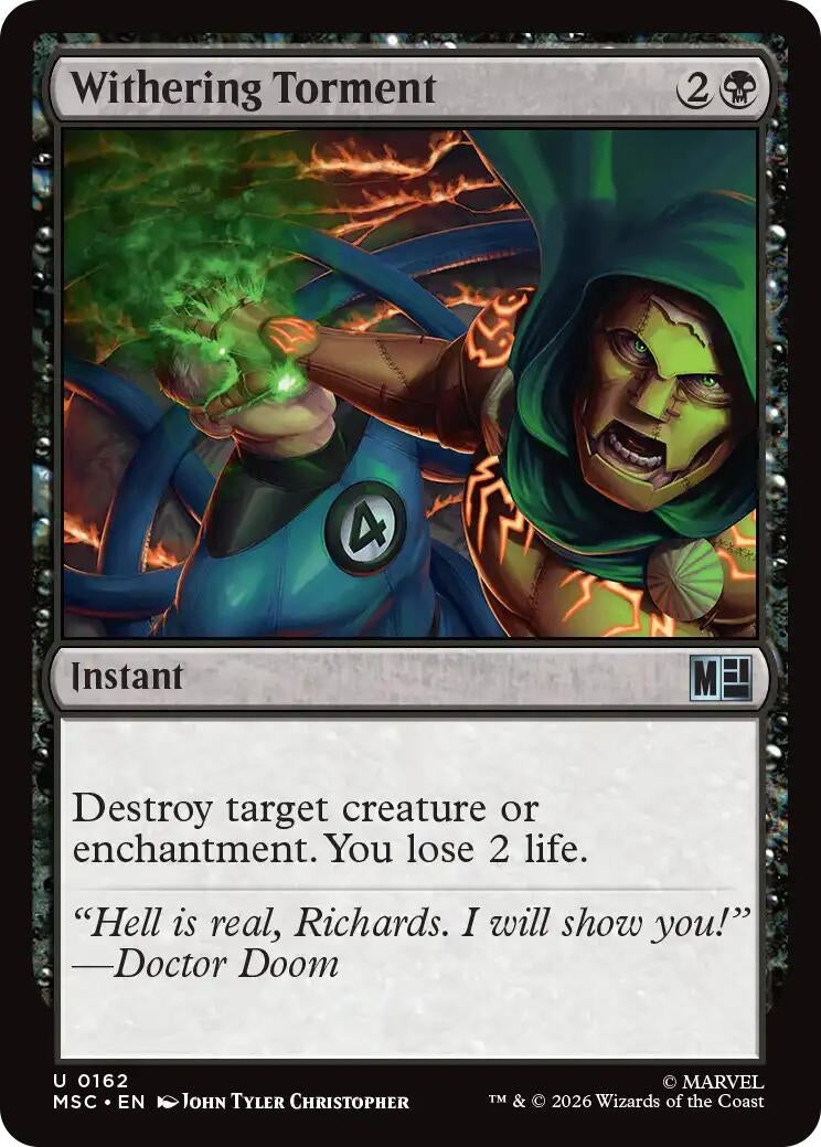 Image for Withering Torment (Commander: Marvel Super Heroes) (162) (MSC) - Magic: The Gathering