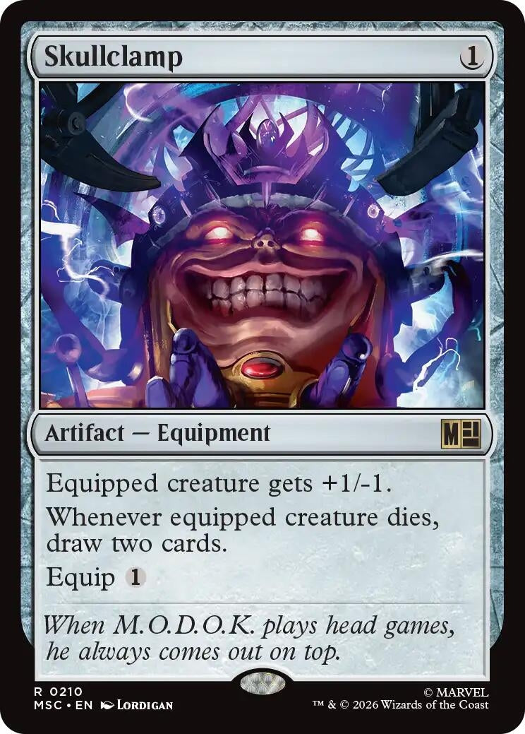 Image for Skullclamp (Commander: Marvel Super Heroes) (210) (MSC) - Magic: The Gathering