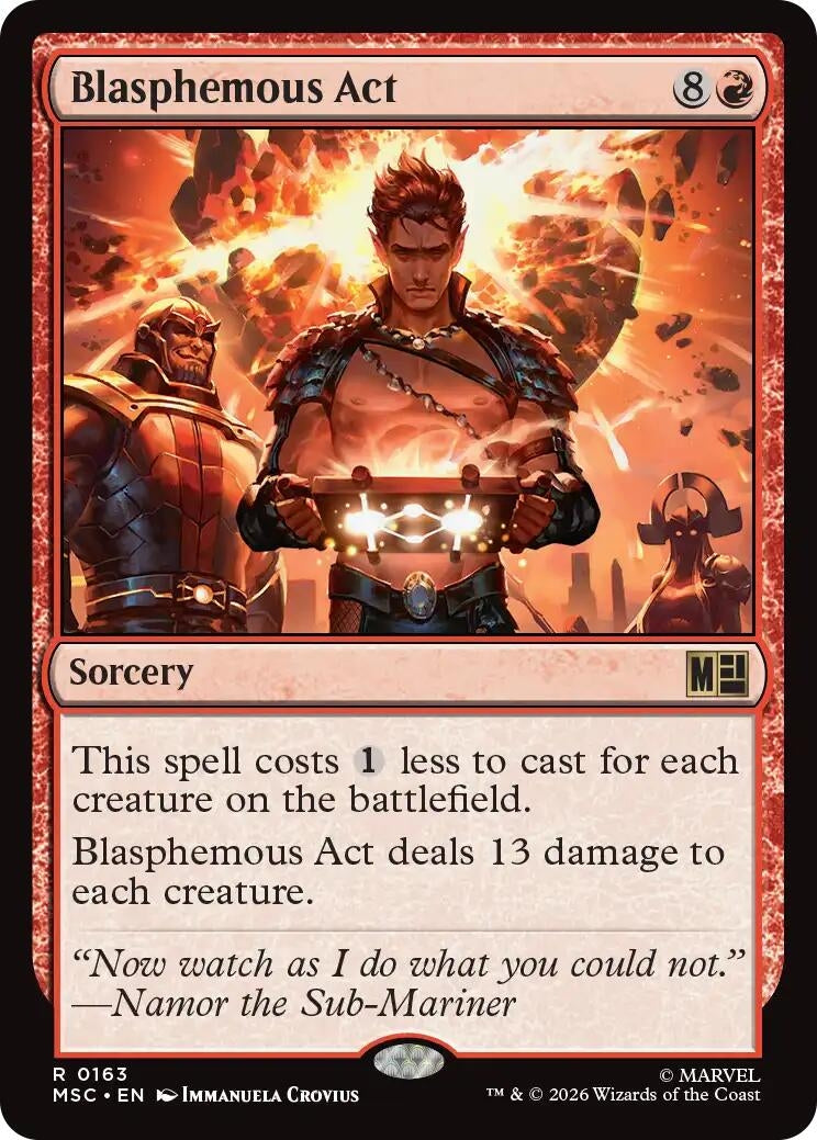 Image for Blasphemous Act (Commander: Marvel Super Heroes) (163) (MSC) - Magic: The Gathering