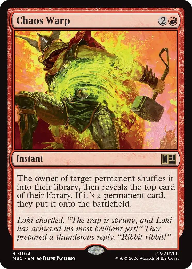 Image for Chaos Warp (Commander: Marvel Super Heroes) (164) (MSC) - Magic: The Gathering