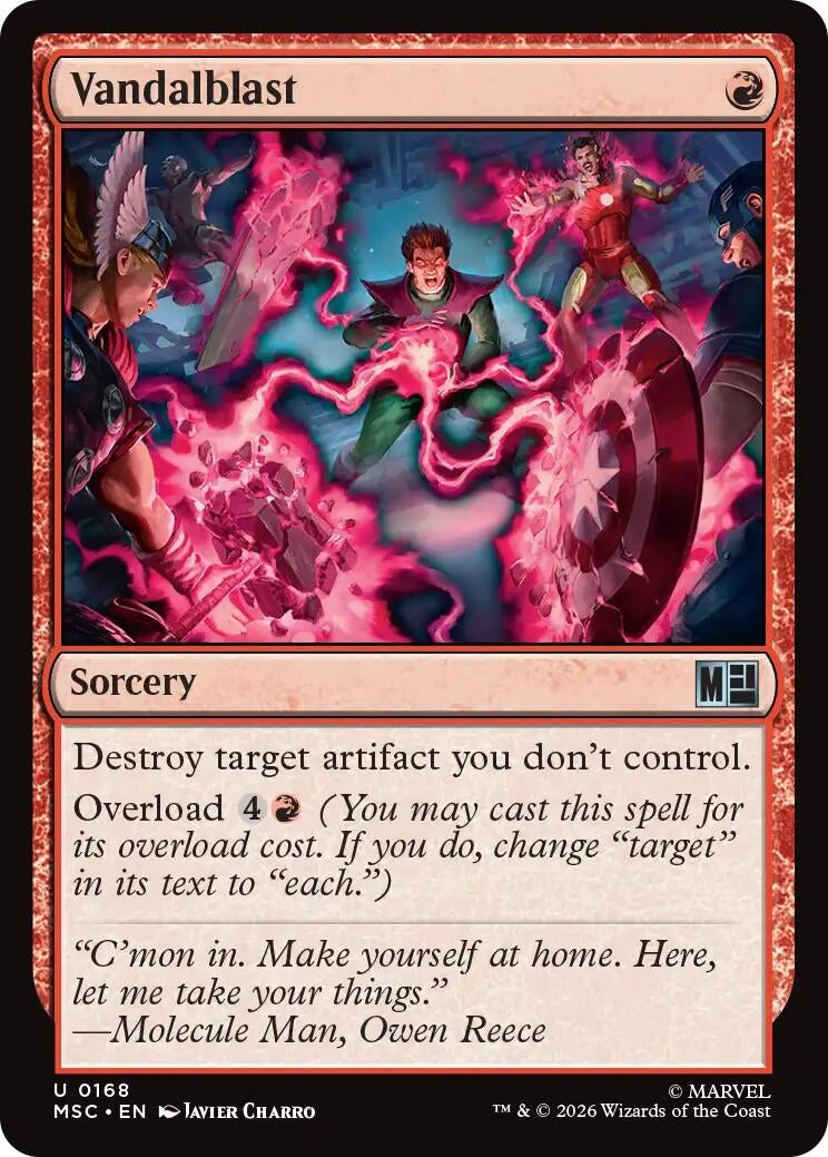 Image for Vandalblast (Commander: Marvel Super Heroes) (168) (MSC) - Magic: The Gathering