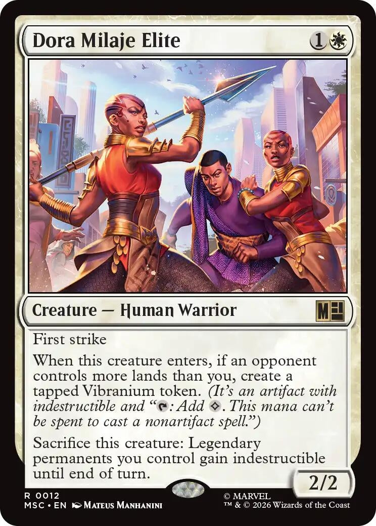 Image for Dora Milaje Elite (Commander: Marvel Super Heroes) (12) (MSC) - Magic: The Gathering