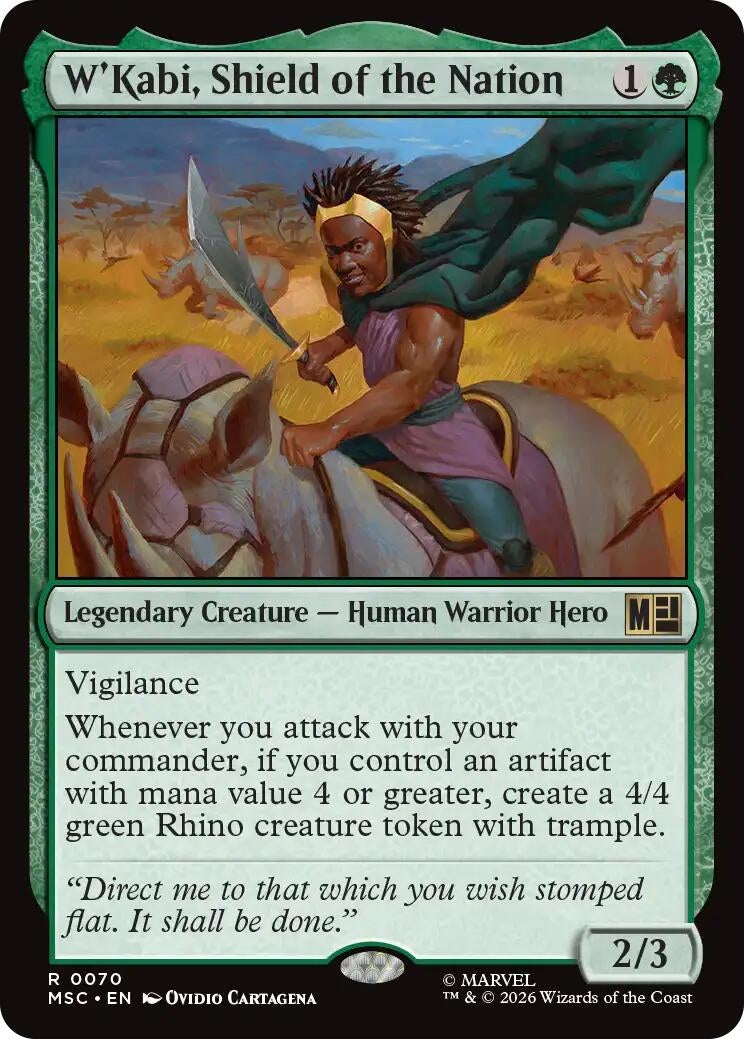 Image for W'Kabi, Shield of the Nation (Commander: Marvel Super Heroes) (70) (MSC) - Magic: The Gathering