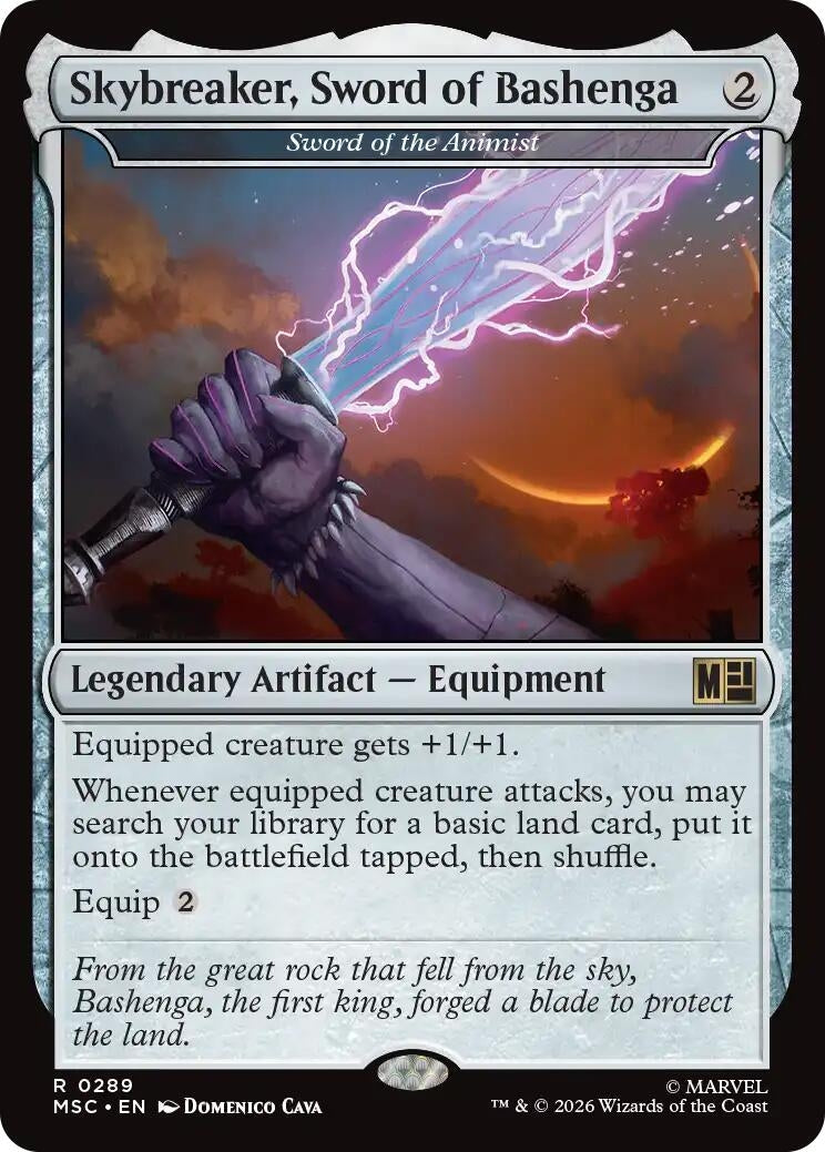 Image for Skybreaker, Sword of Bashenga - Sword of the Animist (Commander: Marvel Super Heroes) (289) (MSC) - Magic: The Gathering