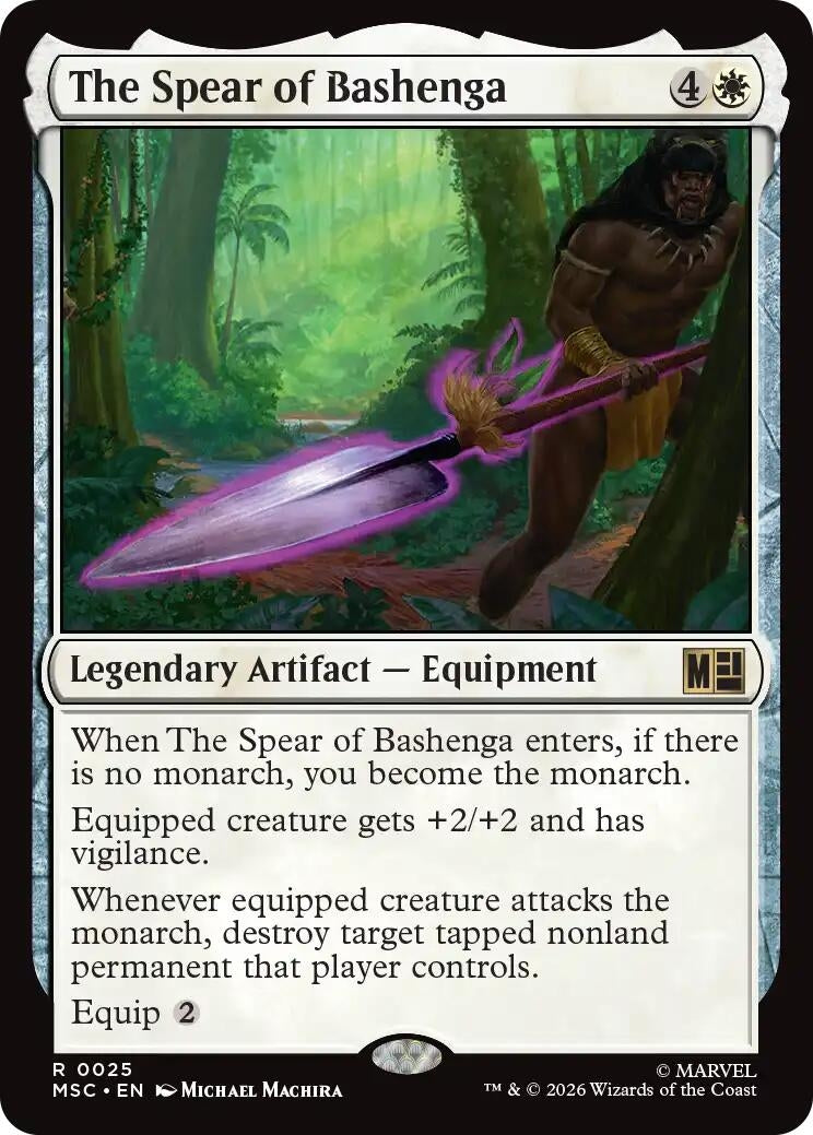 Image for The Spear of Bashenga (Surge Foil) (Commander: Marvel Super Heroes) (25) (MSC) - Magic: The Gathering