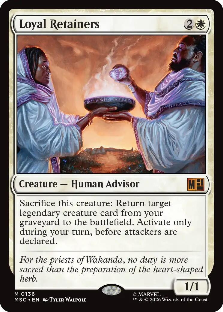 Image for Loyal Retainers (Surge Foil) (Commander: Marvel Super Heroes) (136) (MSC) - Magic: The Gathering