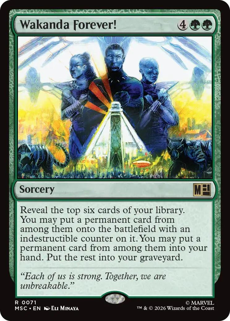 Image for Wakanda Forever! (Surge Foil) (Commander: Marvel Super Heroes) (71) (MSC) - Magic: The Gathering