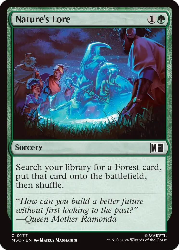 Image for Nature's Lore (Surge Foil) (Commander: Marvel Super Heroes) (177) (MSC) - Magic: The Gathering