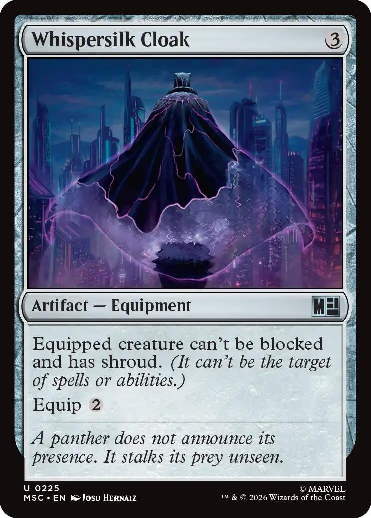 Image for Whispersilk Cloak (Surge Foil) (Commander: Marvel Super Heroes) (225) (MSC) - Magic: The Gathering