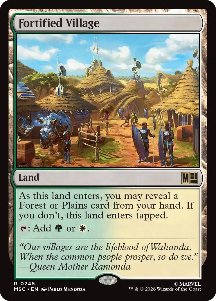 Image for Fortified Village (Surge Foil) (Commander: Marvel Super Heroes) (245) (MSC) - Magic: The Gathering