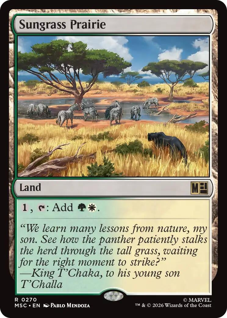 Image for Sungrass Prairie (Surge Foil) (Commander: Marvel Super Heroes) (270) (MSC) - Magic: The Gathering