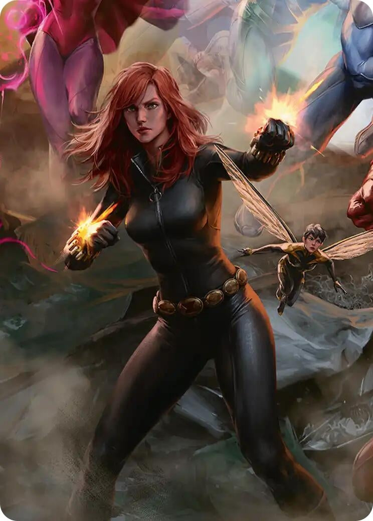 Image for Black Widow, Intel Expert Art Card (Art Series: Marvel Super Heroes) (4) (AAMSH) - Magic: The Gathering