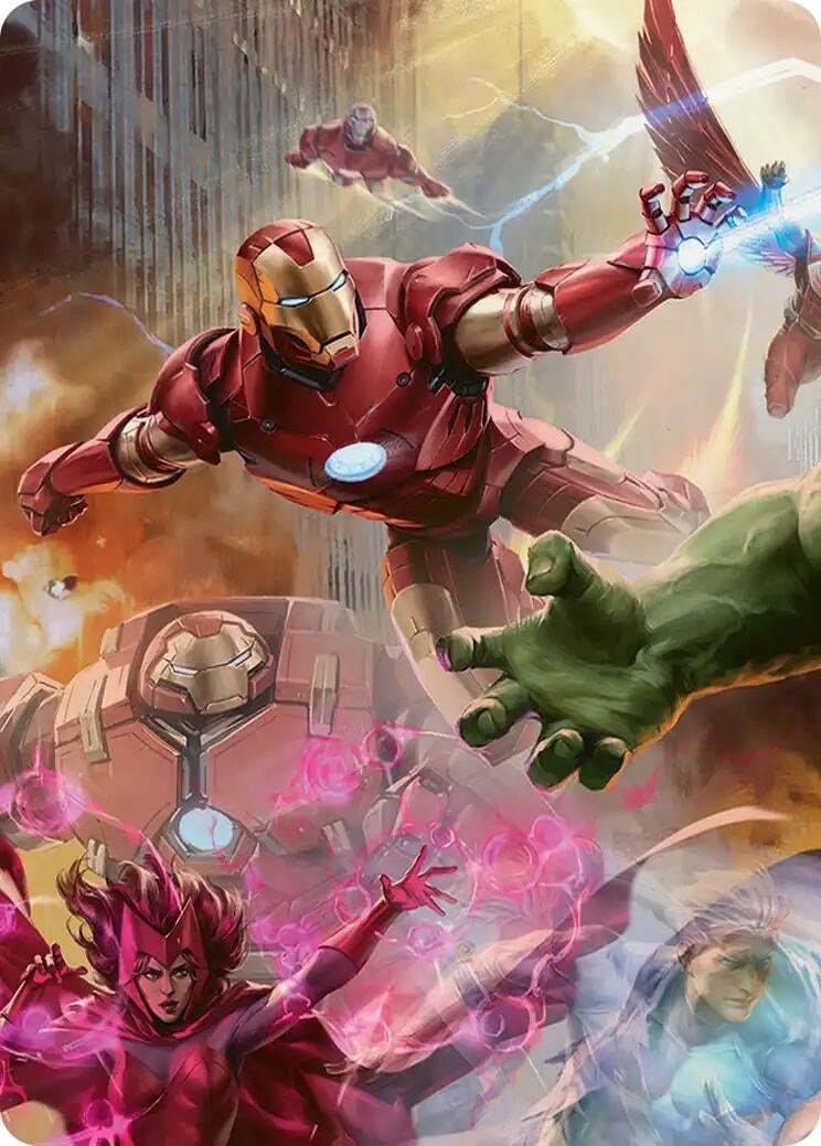 Image for Iron Man, Futurist Paragon Art Card (Art Series: Marvel Super Heroes) (1) (AAMSH) - Magic: The Gathering