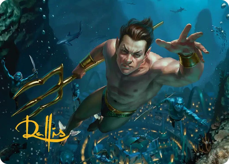 Image for Namor the Sub-Mariner Art Card (Gold-Stamped Signature) (Art Series: Marvel Super Heroes) (6) (AAMSH) - Magic: The Gathering