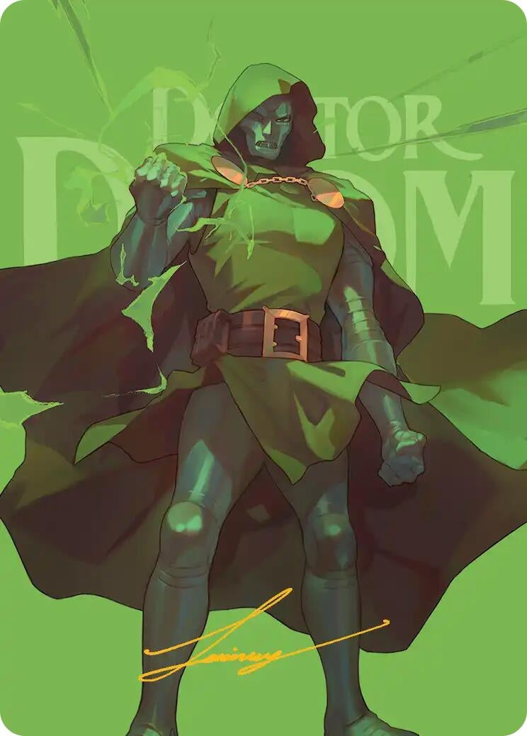 Image for Doctor Doom Art Card (Gold-Stamped Signature) (Art Series: Marvel Super Heroes) (24) (AAMSH) - Magic: The Gathering